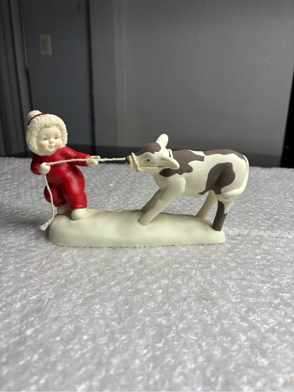 Department 56 Snowbabies figurine titled "Who's Leading Who"